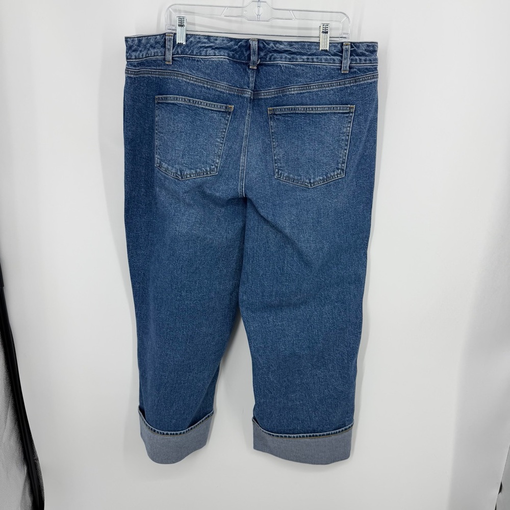 Talbots Wide Straight Ankle Cuff‎ Jeans - Viola Wash sz 16W - Picture 5 of 11